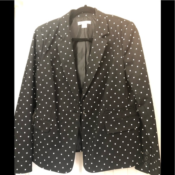 Liz Claiborne Jackets & Blazers - Liz Claiborne polkadot Black & White Blazer